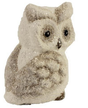 Dekorace Sněžná sova 10,5 cm