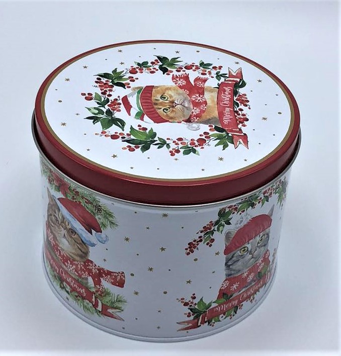 Porcelánový hrnek s dózou Vánoční kočka III, 350 ml