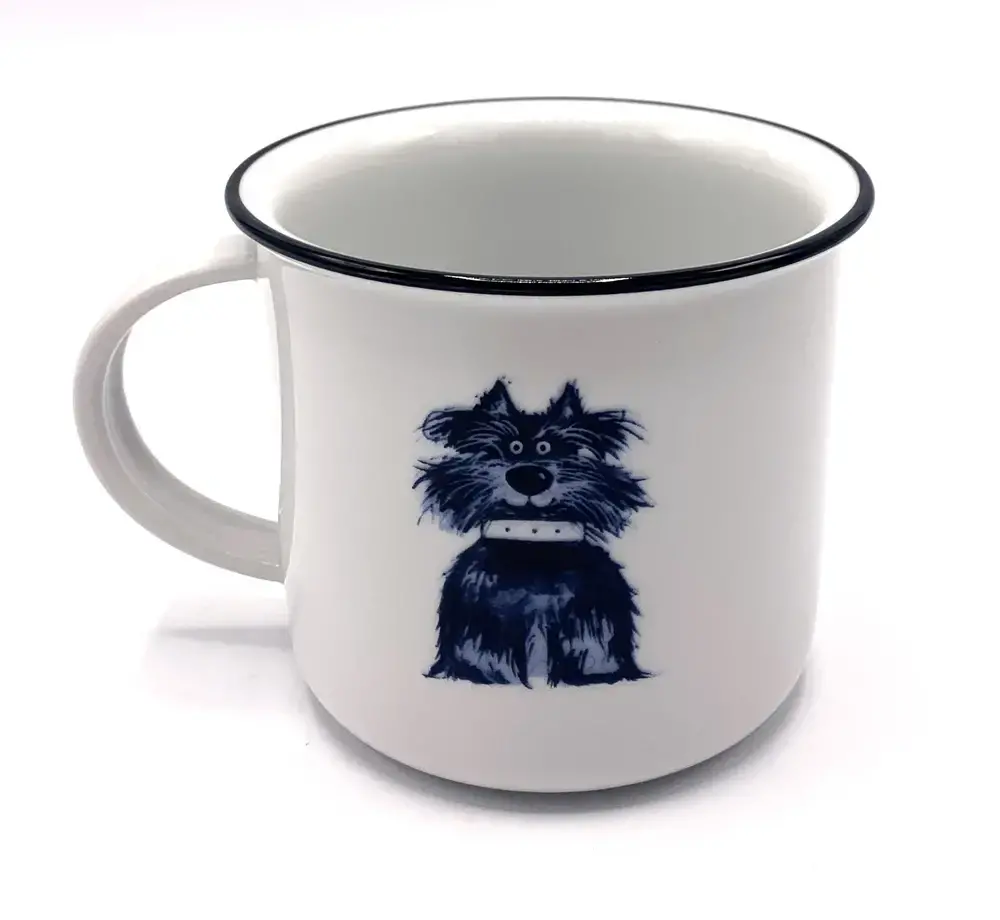 Porcelánový hrnek Pejsek Rex s tenisákem 380ml