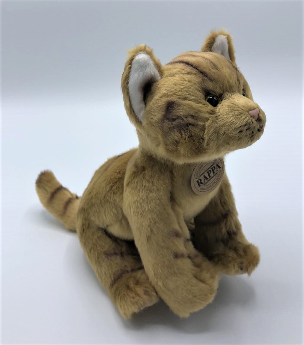 PLYŠOVÁ HNĚDÁ KOČKA 24 CM