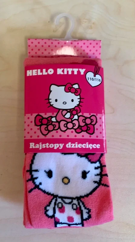 Dívčí punčocháče Hello Kitty s pejskem, růžové