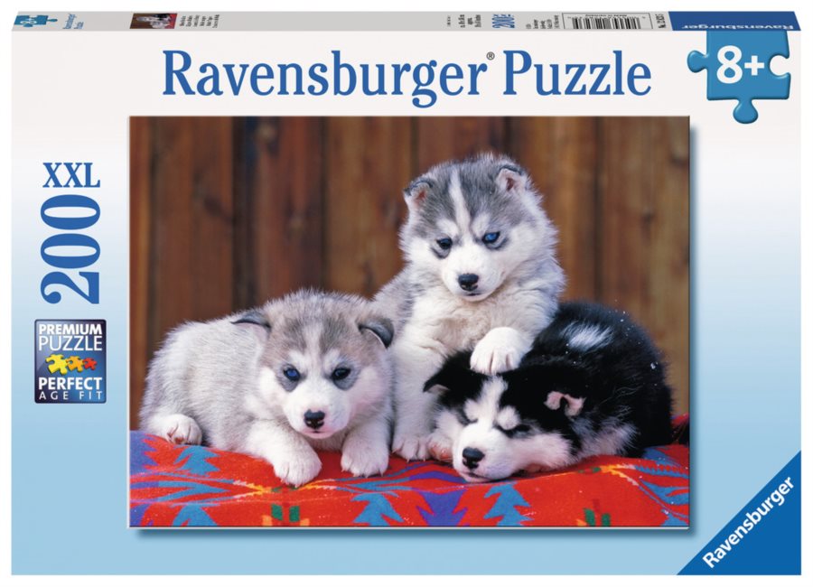 Puzzle RAVENSBURGER štěňata HUSKY 200 XXL dílků
