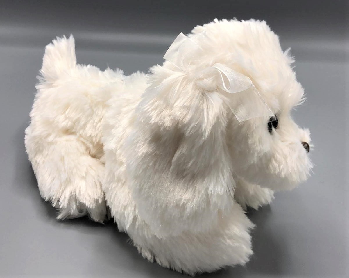 Plyšový bílý pejsek BK MARIO THE PUPPY 25 cm