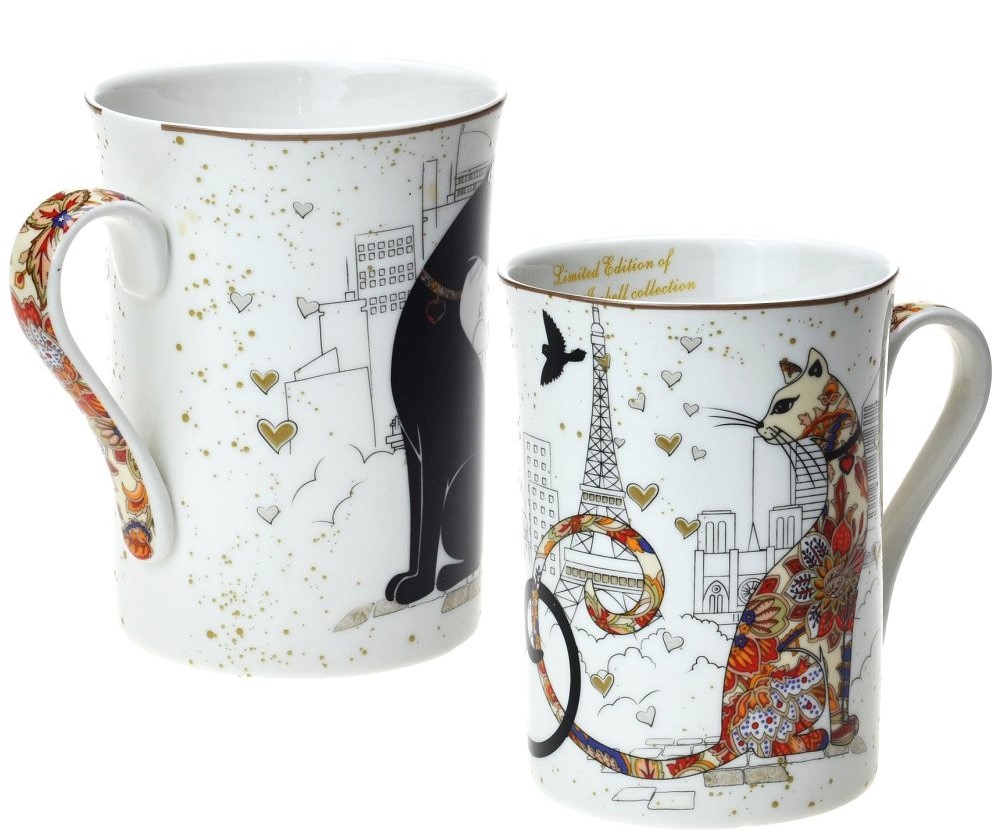 Porcelánový hrnek Královské kočky pohled na Eifelovku, 280 ml