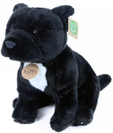 Plyšový pejsek Stafordšírský bulteriér černý 30 cm