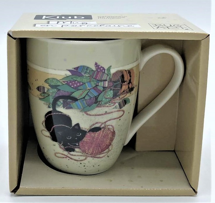 Porcelánový hrnek BUG ART 340ml Kočka s klubkem vlny