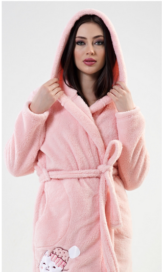 Dámský župan Kočka Sněhulka, velikost S