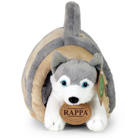 Plyšový pejsek Husky s přepravkou 16 cm