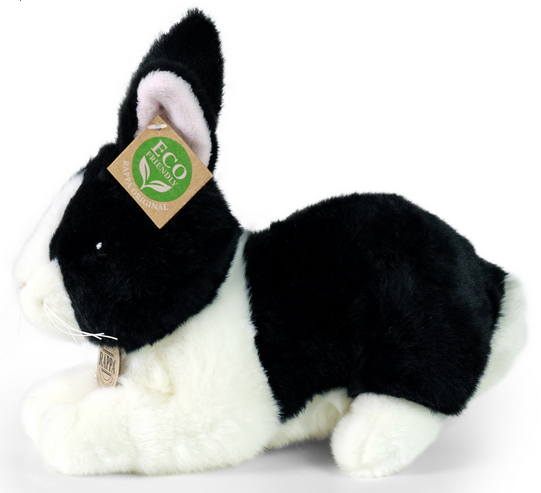 Plyšový králík černobílý 26 cm