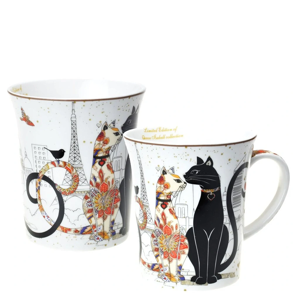 Porcelánové hrnky sada Královské kočky II,  400 ml