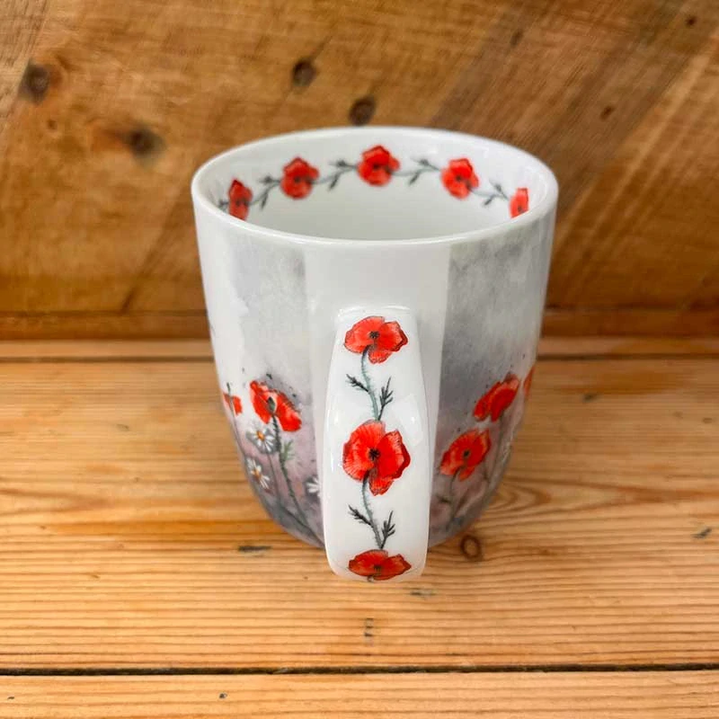 Porcelánový hrnek Border and Poppies, Alex Clark 400ml