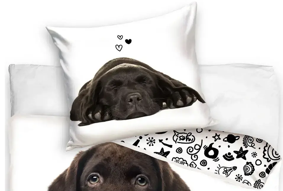 Bavlněné povlečení Štěně - Hnědý Labrador