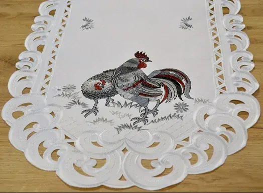 Velikonoční ubrus Kohoutek se slepičkou, 40x90 cm