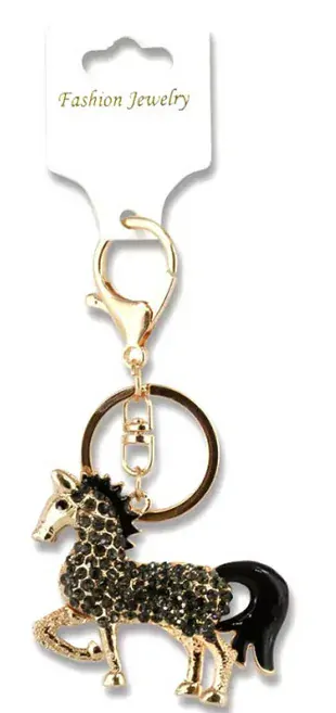 Přívěsek na kabelku, Kůň s černými kamínky