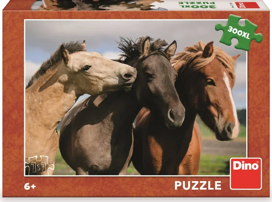 Puzzle DINO Tři koně 300 XL dílků 
