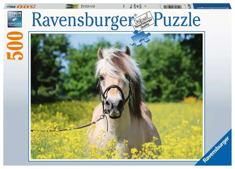 Puzzle RAVENSBURGER Kůň na louce 500 dílků