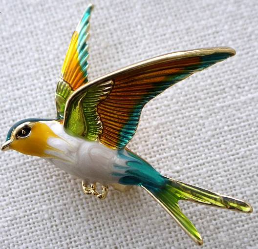 Brož se smaltem, Ptáček