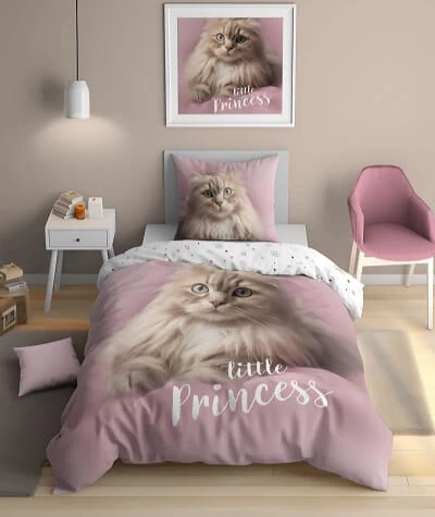 Bavlněné povlečení 3D Kočka Little Princess