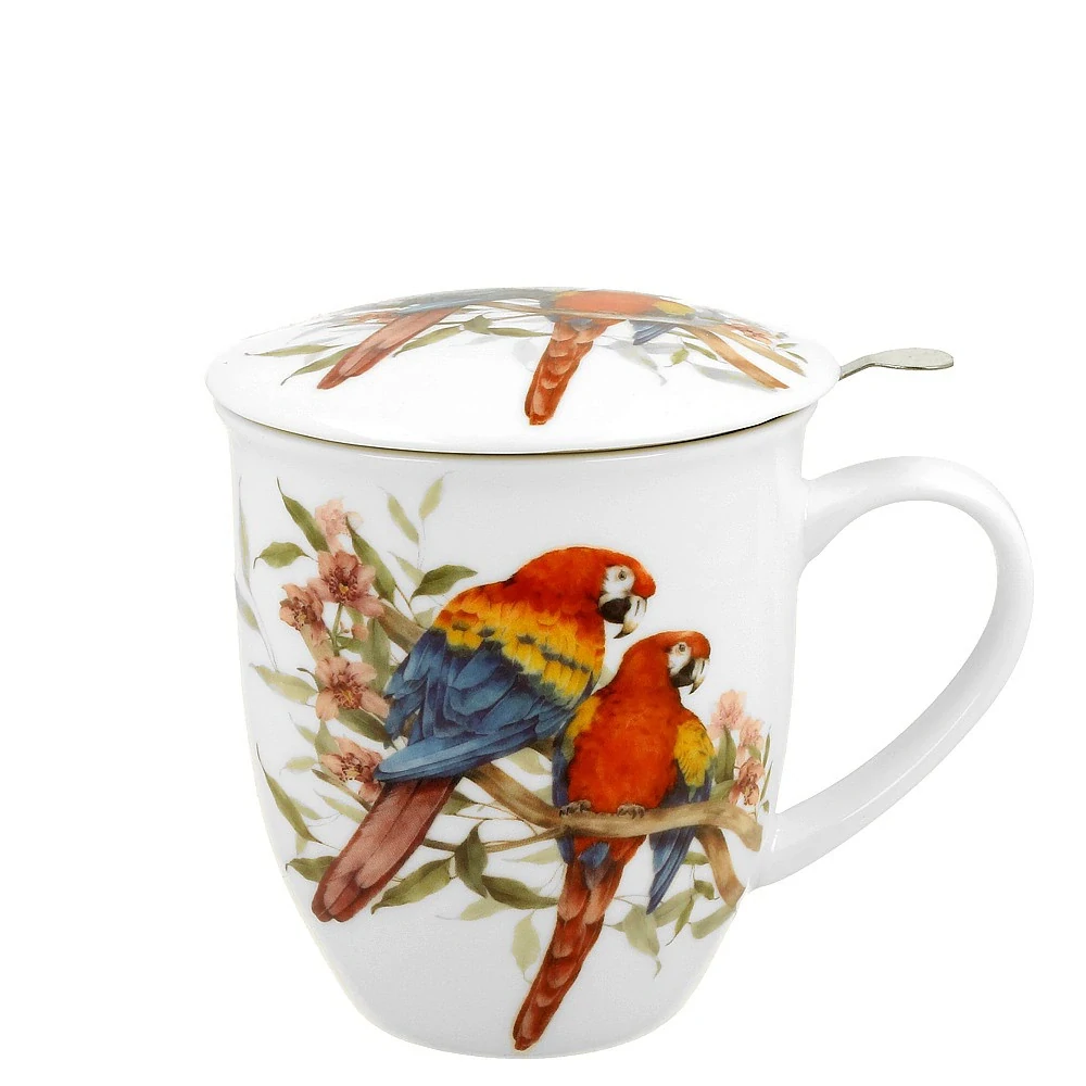 Porcelánový hrnek byliňák Ara šarlatový 400 ml