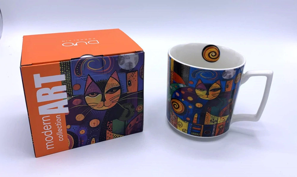 Porcelánový hrnek s kočkou ART 350 ml