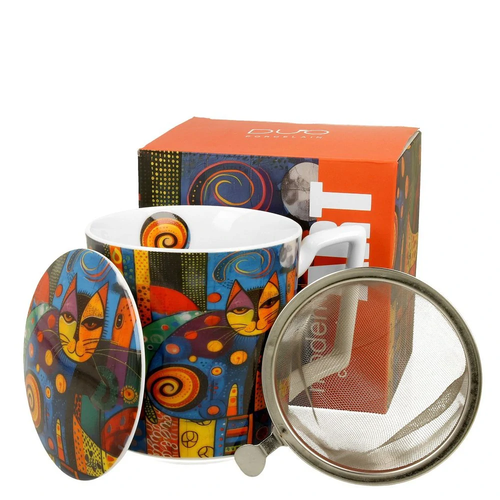 Porcelánový hrnek s kočkou, byliňák ART 350 ml