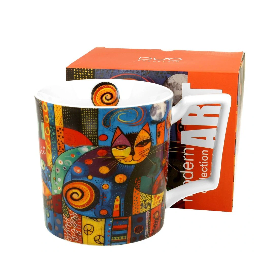 Porcelánový hrnek s kočkou ART 500 ml