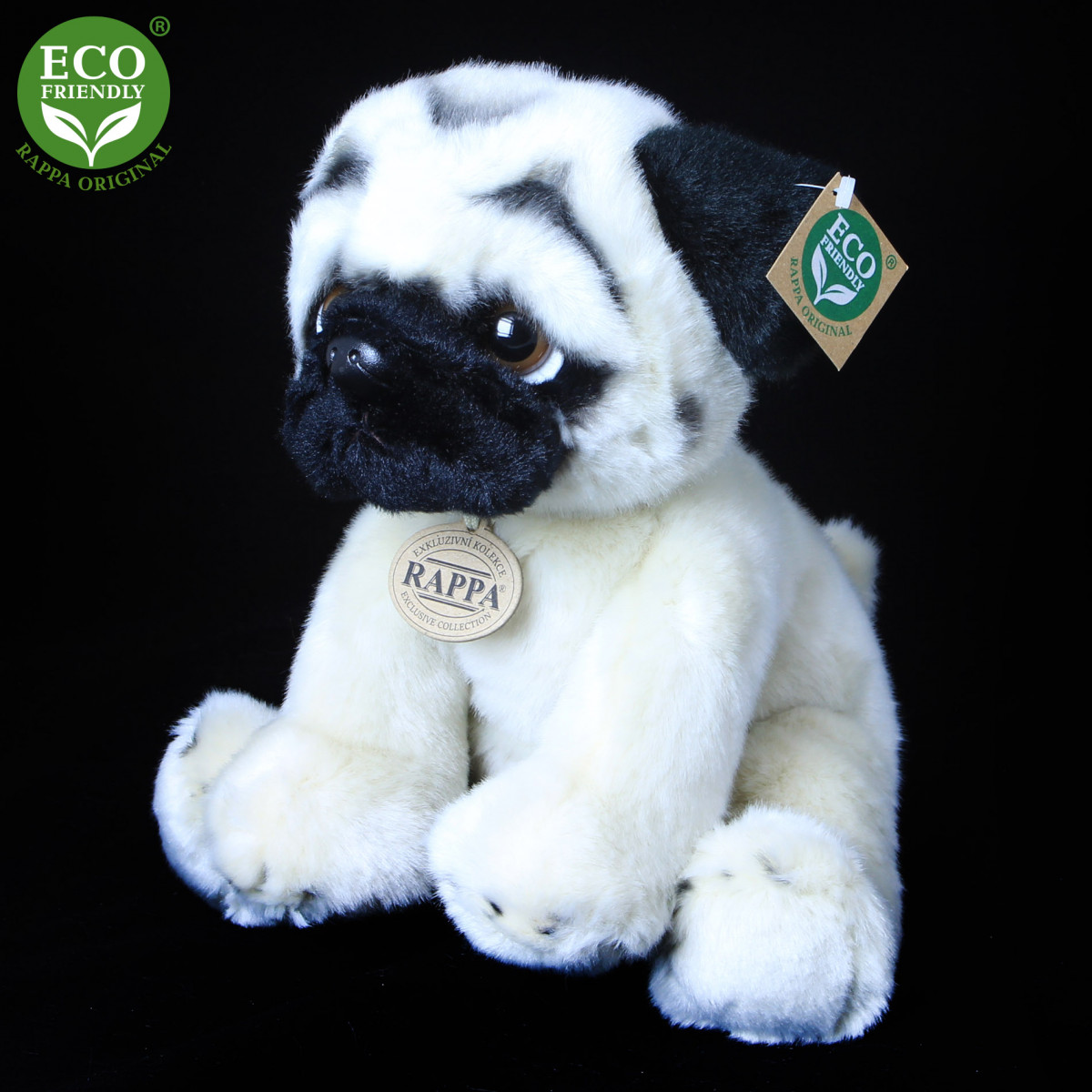 Plyšový pejsek Mops 28 cm