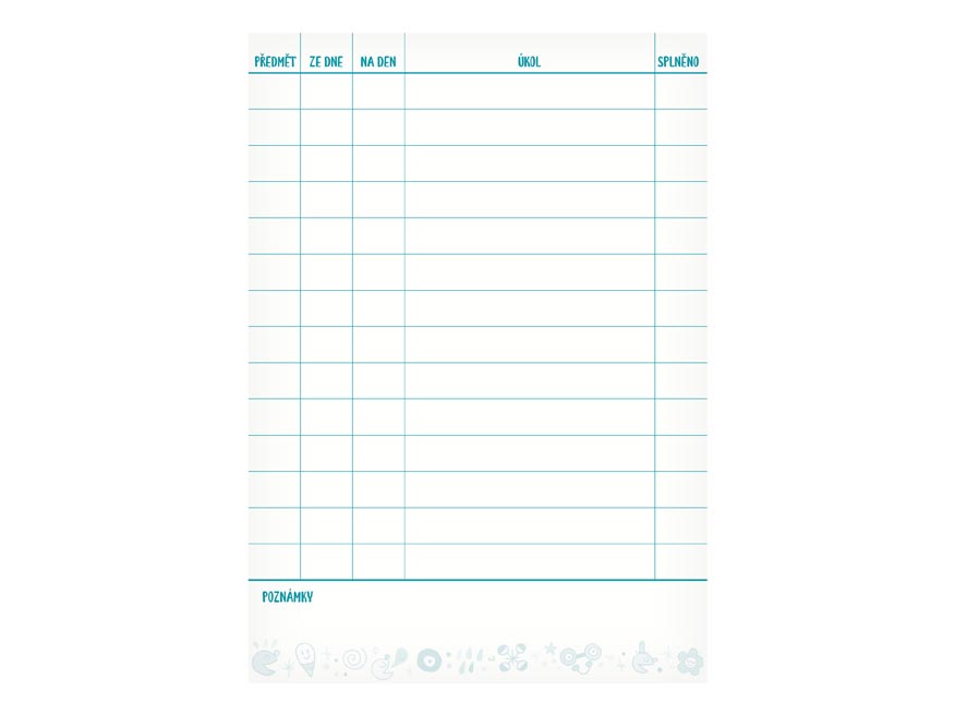 Sešit, úkolníček Kočka  Zrzečka A5