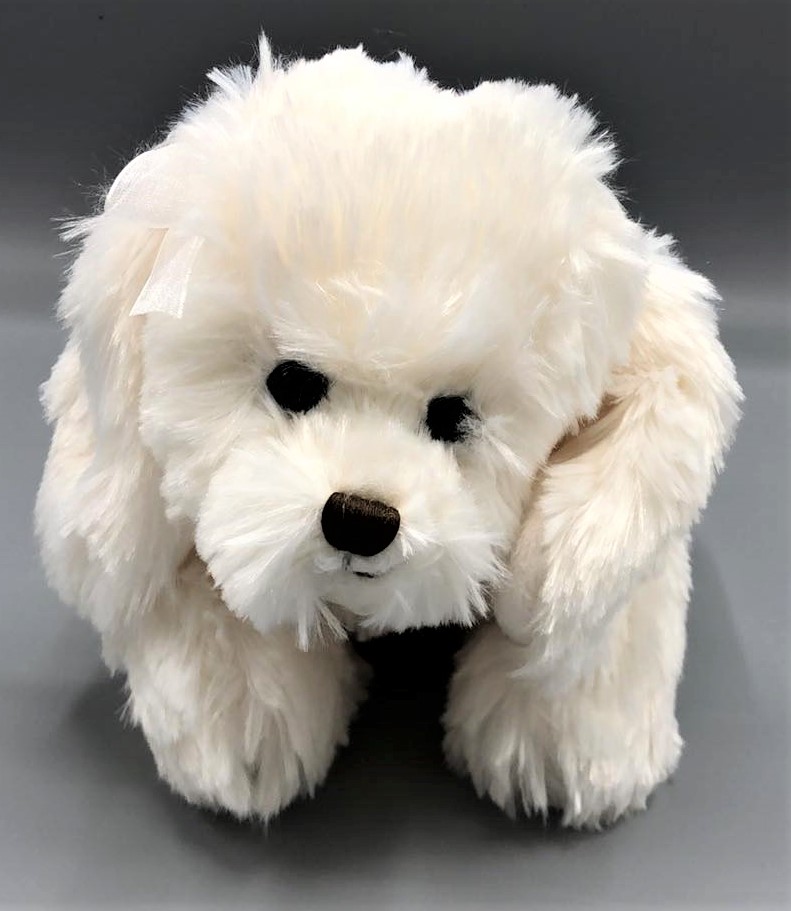 Plyšový bílý pejsek BK MARIO THE PUPPY 25 cm