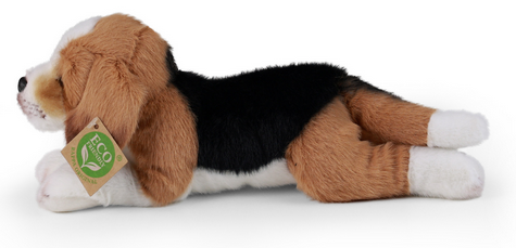 Plyšový pejsek ležící Bígl 26 cm