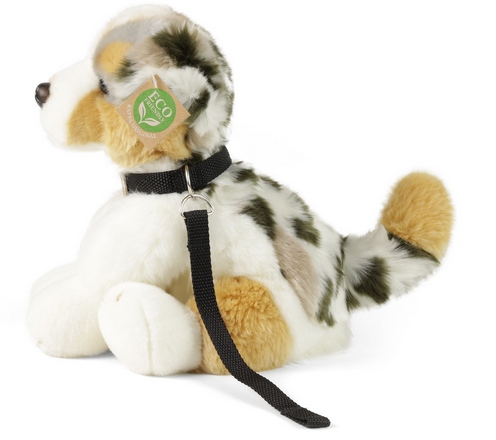 Plyšový pejsek Australský ovčák s vodítkem 28 cm