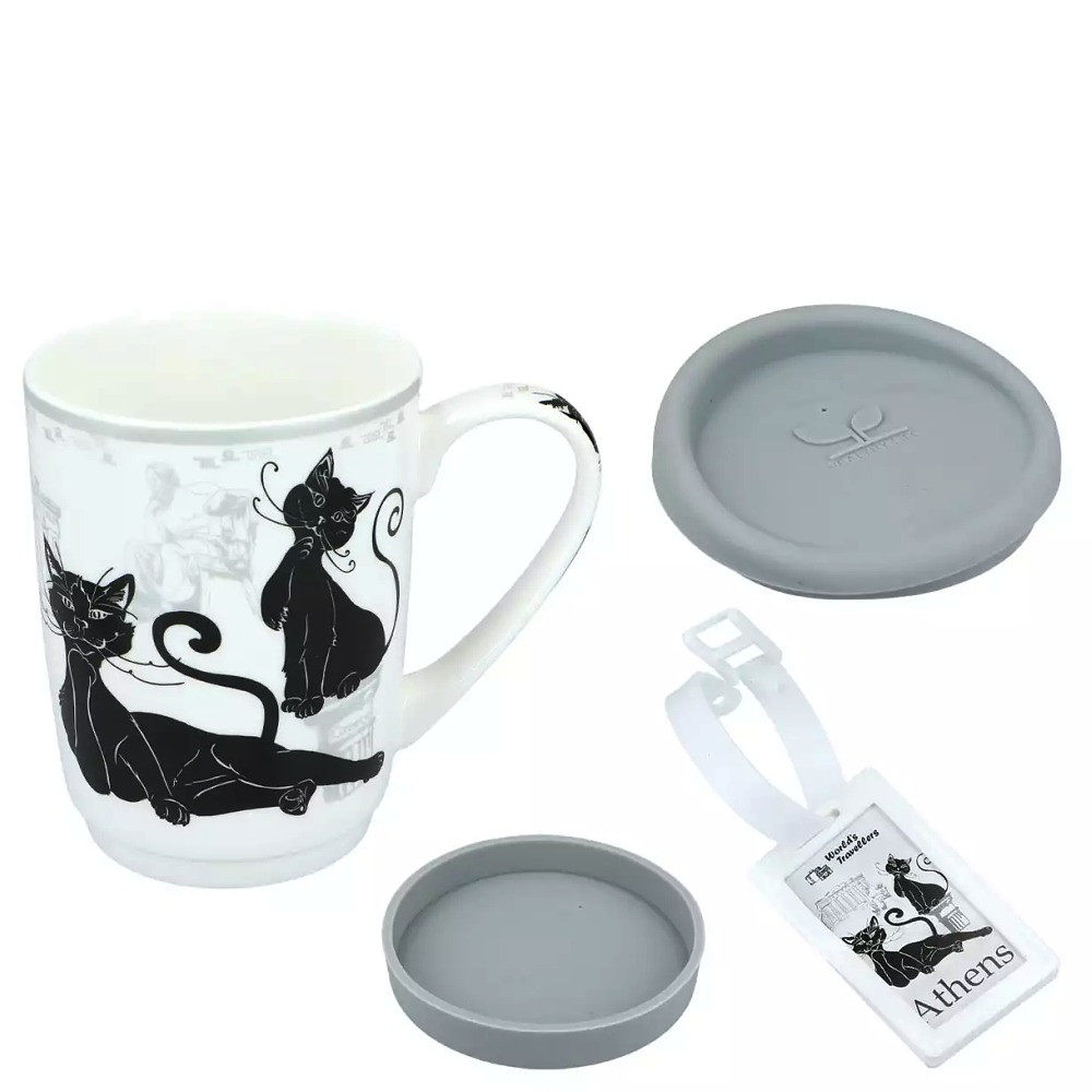 Porcelánový termohrnek  CARMANI Kočky v Athénách 320 ml