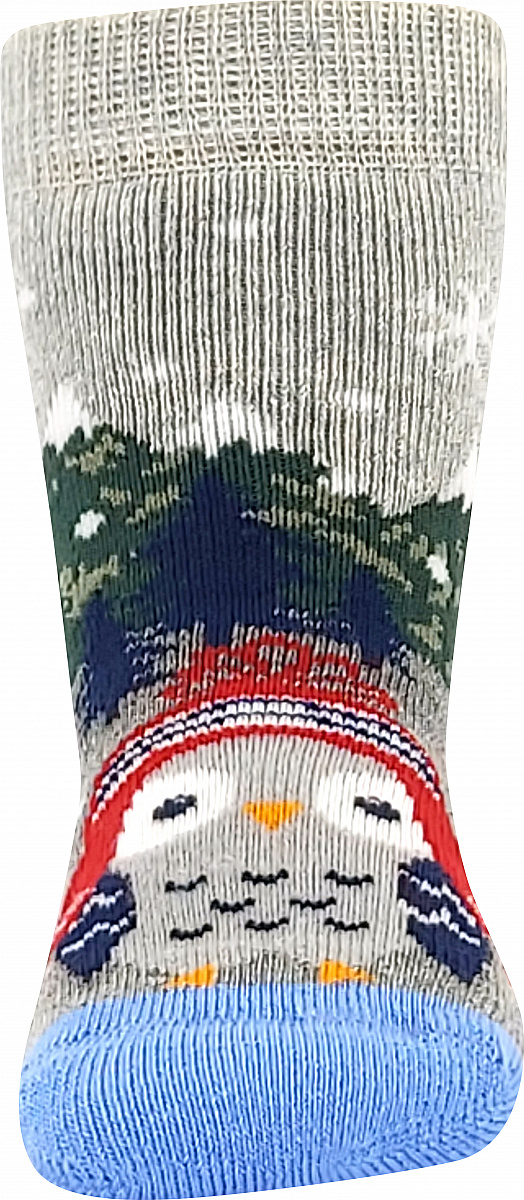 Ponožky Huhík ABS modré, Sovičky