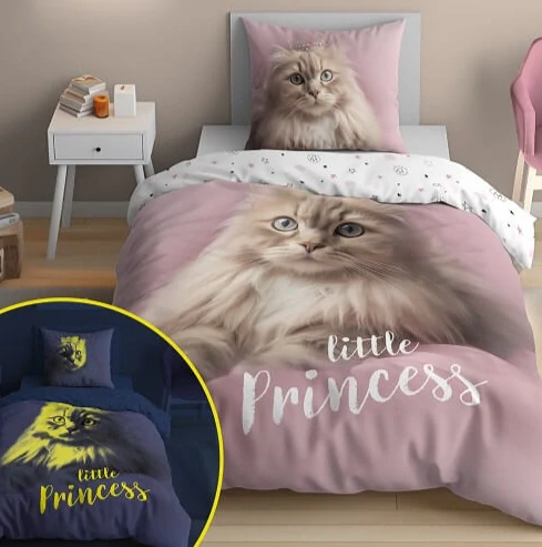 Bavlněné povlečení 3D Kočka Little Princess
