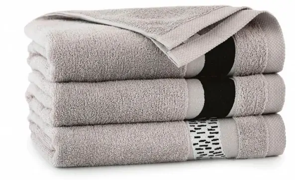 Luxusní osuška béžová, Bordura kočky 70x130 cm