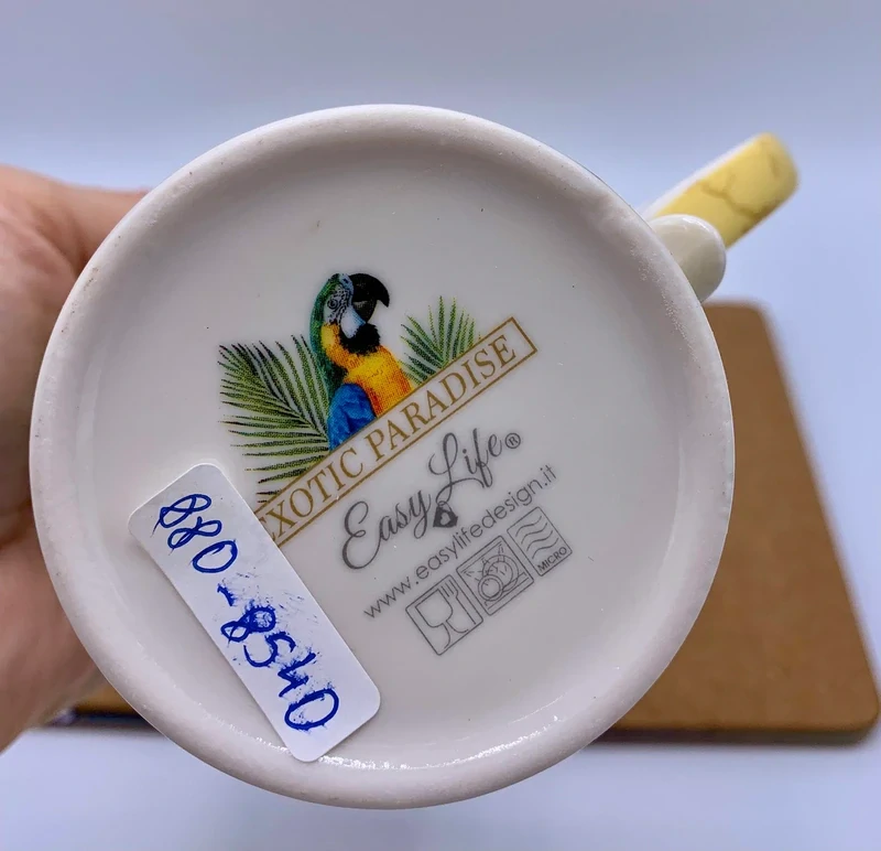 Porcelánový hrnek Ara šarlatový a Kolibřík 360 ml