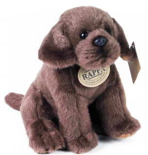 Plyšový pejsek Labrador sedící hnědý 20 cm