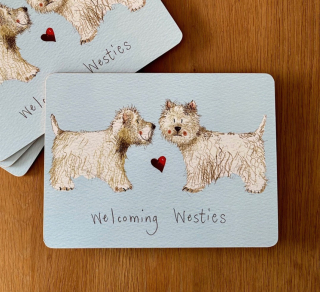Korkové prostírání Welcoming Westies - Alex Clark, 29 x 21,5 cm