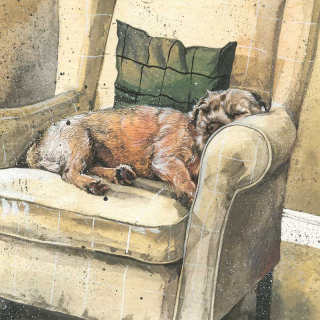 Přání v obálce Walter, Pejsci od ALEX CLARK 14*14 cm