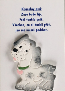 Přání keramické Kouzelný Pejsek
