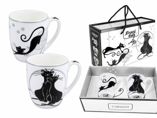 Porcelánová sada  hrnků  380 ml CARMANI Kočičí svět