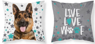 Povlak na polštář 3D Německý ovčák 40*40cm, svítící ve tmě