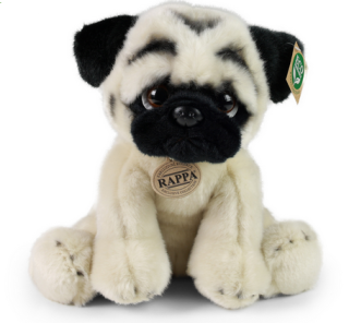 Plyšový pejsek Mops 28 cm