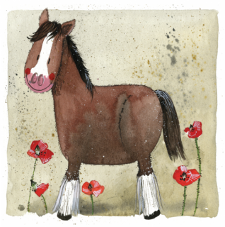 Přání v obálce Dolly, Kůň od ALEX CLARK 14*14 cm