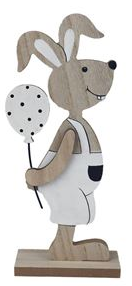 Dekorační zajíc s balónkem 24 cm