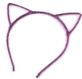 Čelenka Kočičí uši, fialová
