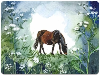 Korkové prostírání Horse and Cow Parsley - Alex Clark, 29 x 21,5 cm