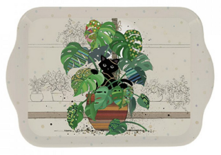 Tác, podnos BUG ART Kočka v květináči
