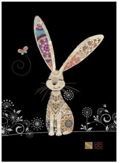 Luxusní přání BUG ART Zajíček a motýl