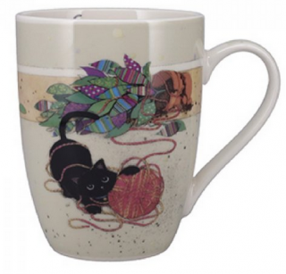 Porcelánový hrnek BUG ART 340ml Kočka s klubkem vlny